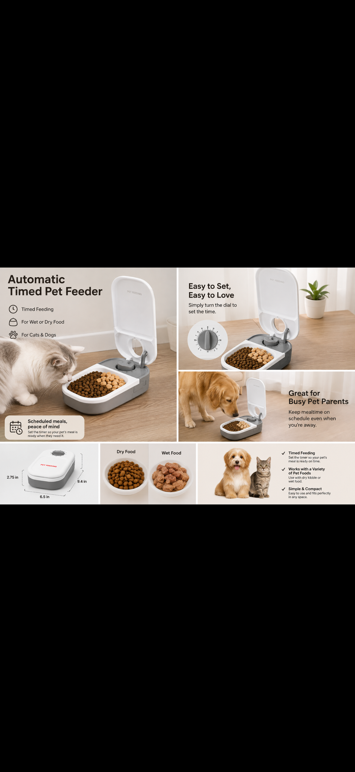 Automatic Timed Pet Feeder