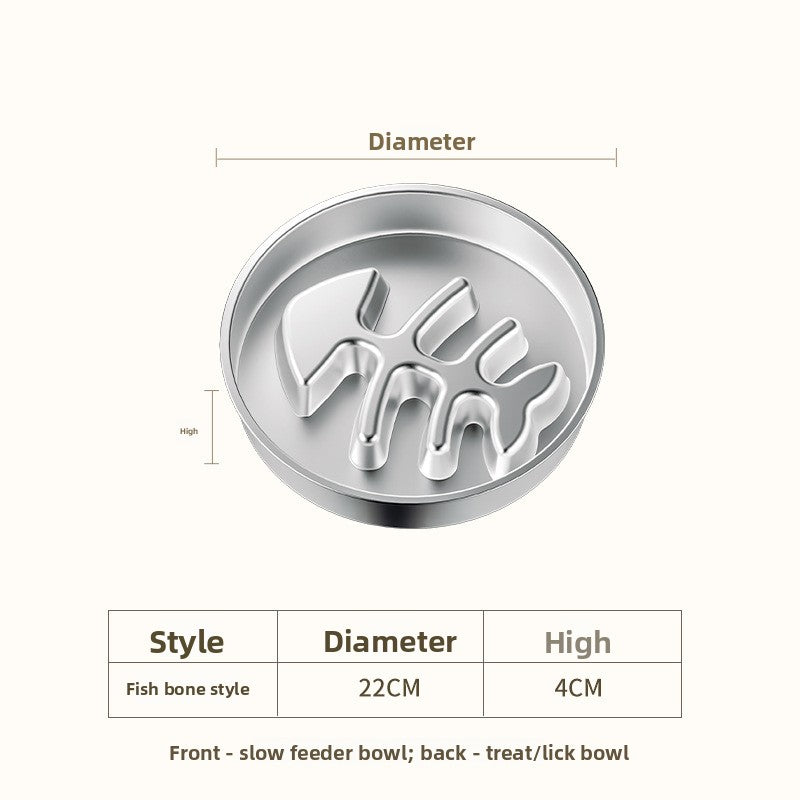 Stainless Steel Slow Feeder Pet Bowl