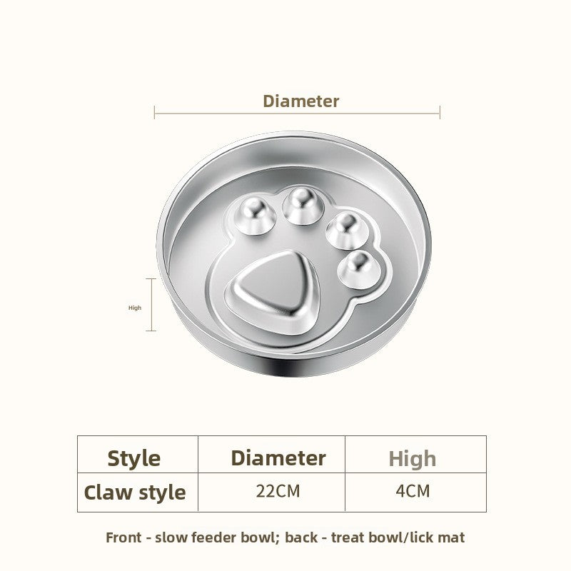 Stainless Steel Slow Feeder Pet Bowl
